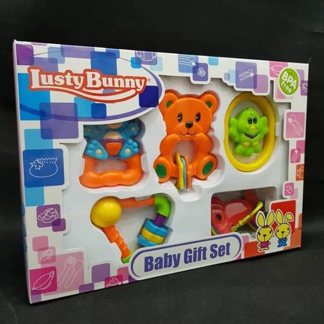 Gift Set Mainan Bayi isi 5 Lusty Bunny 1846 /5 Pcs Y1