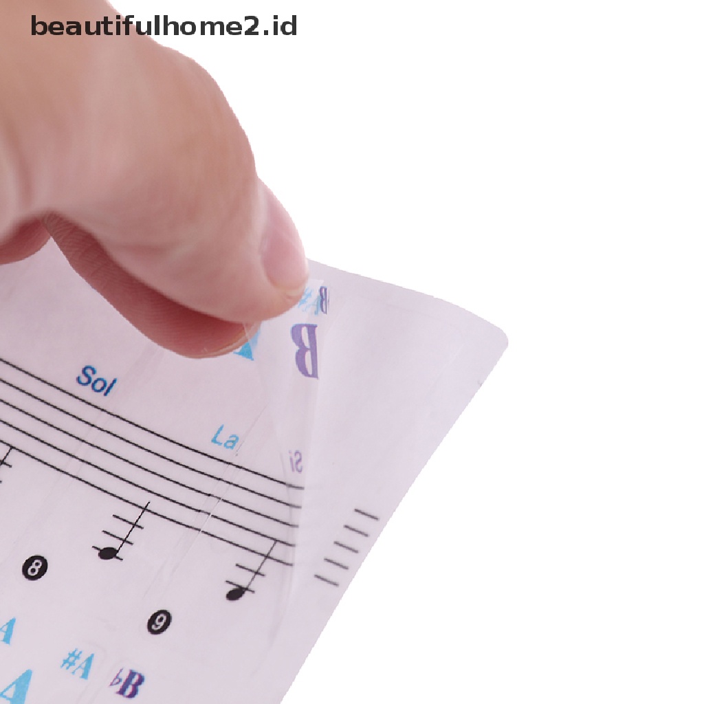 [beautifulhome2.id] Keyboard notes Sticker 88/61/54/49/37 keys Piano Sticker Transparent ID