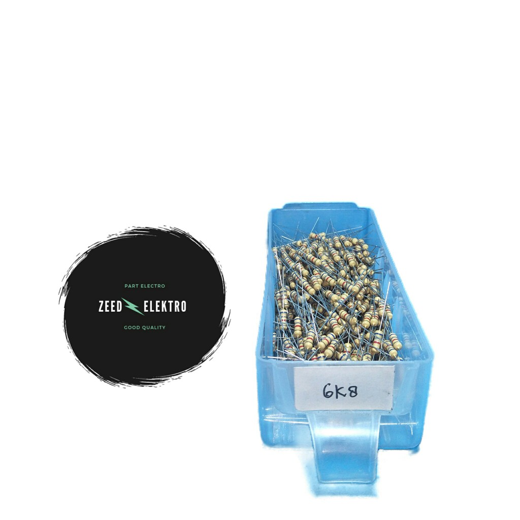 Resistor 6k8 ohm setengah watt 1/2watt 5% 12pcs
