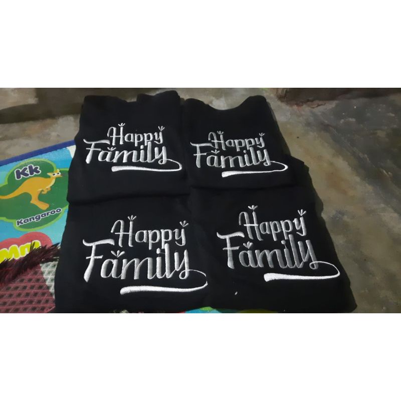 KitaKapel Kaos Bordir Nama Kaos Couple Keluarga Kaos Family lengan pendek bahan combed 24s / 30s