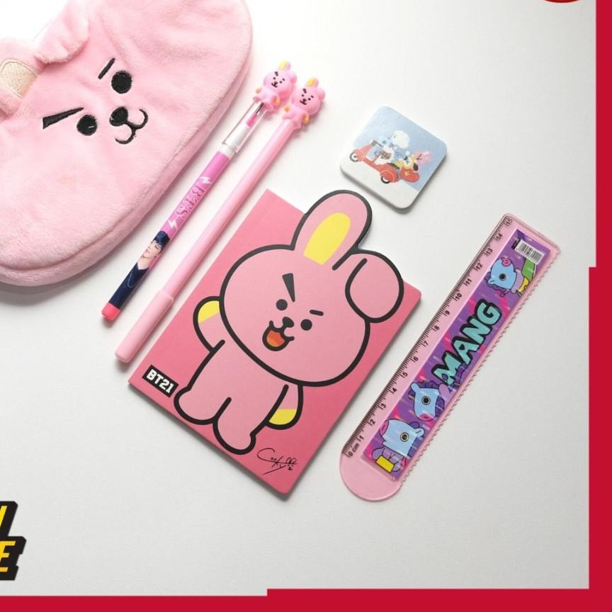 

[Y_089] COMPLETE SET BT21 KOTAK PENSIL PULPEN BT21 KADO SOUVENIR BT21 SUPERFANS BT21 BTS KPOP ATK MU
