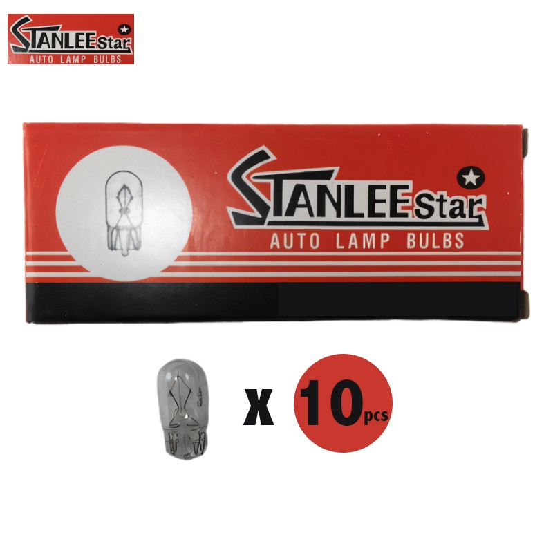 Stanlee bohlam lampu tusuk kilometer senja T10 12V-5W Putih (10 pcs)