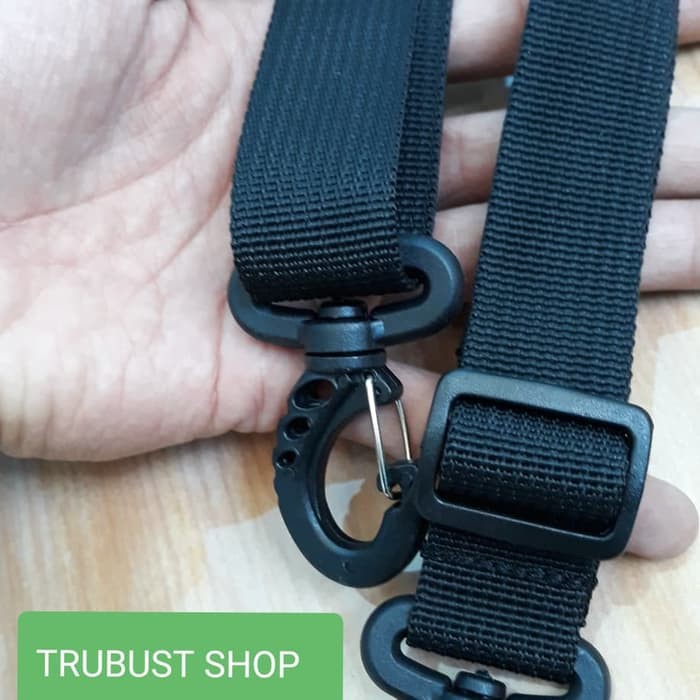 Hot sale  tali tas slendang slempang sling bag fa eiger lebar 2,5cm warna hitam  hanya di shopee
