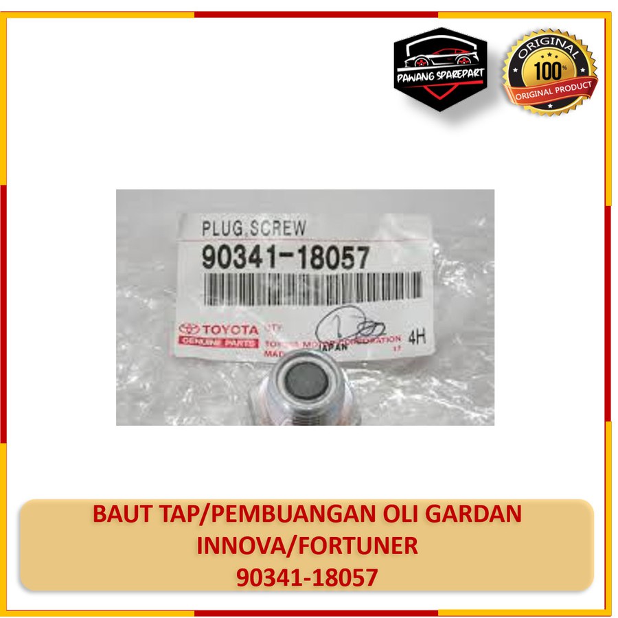 Baut Tap / Kuras Oli Gardan Innova Fortuner Diesel Bensin 90341-18057