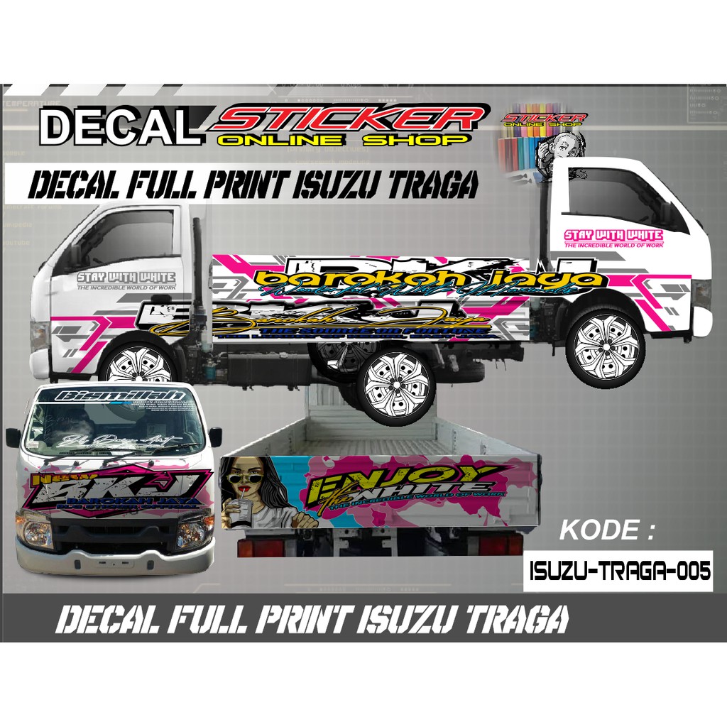 Jual Stiker Mobil Dekal FULL BODY ISUZU TRAGA PICKUP Decal Print Variasi Terbaru Indonesia Shopee Indonesia