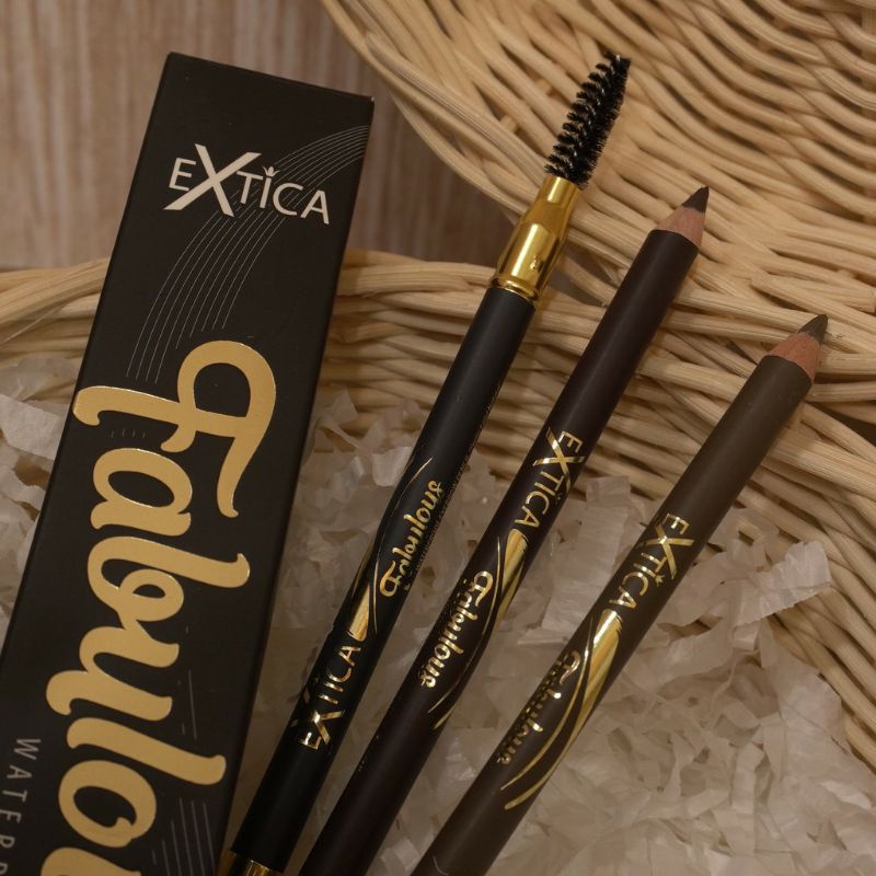 Extica Fabulous Waterproof Eyebrow Pencil with Brush ~ ORIGINAL 100%