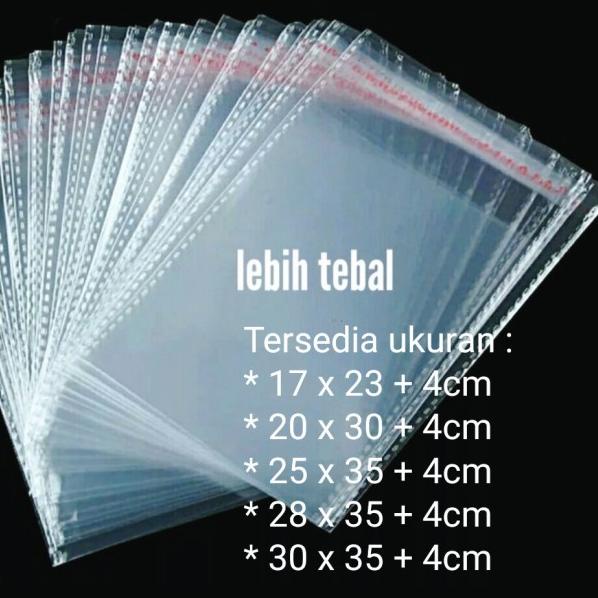

plastik seal - plastik opp - plastik lem - plastik baju - tebal - 40mc - 17 x 23 + 4cm