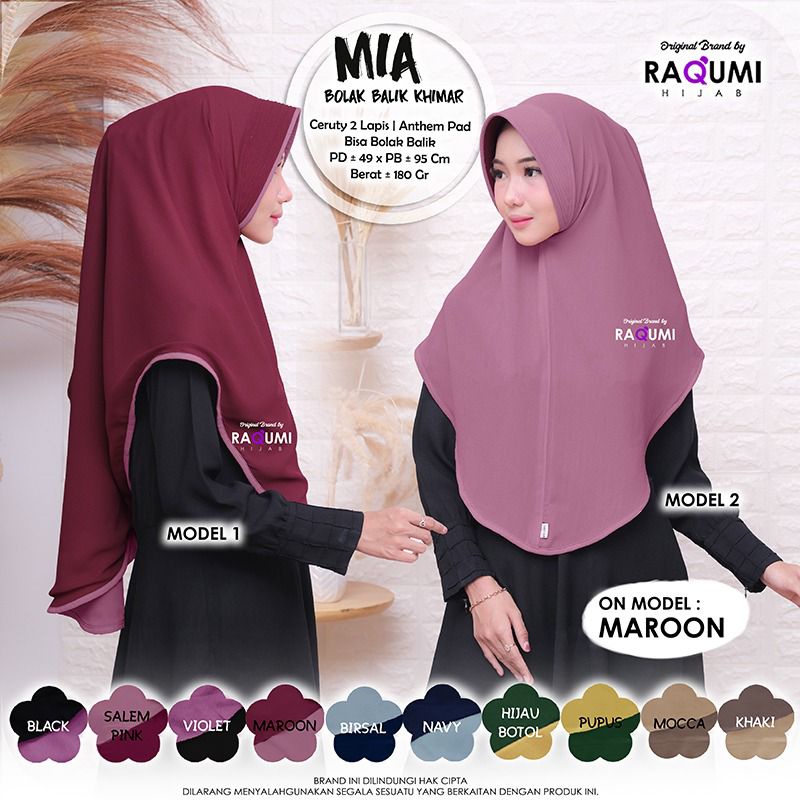 MIA BOLAK BALIK KHIMAR ORI BY RAQUMI HIJAB