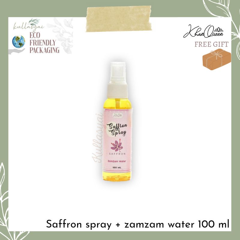 [FREE GIFT] SAFFRON SPRAY WITH ZAMZAM WATER 100ML BY KHANQUEEN