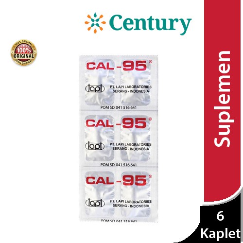 Cal-95 6 Kaplet/Suplemen Kesehatan Tulang/Ibu hamil dan menyusui/Kalsium