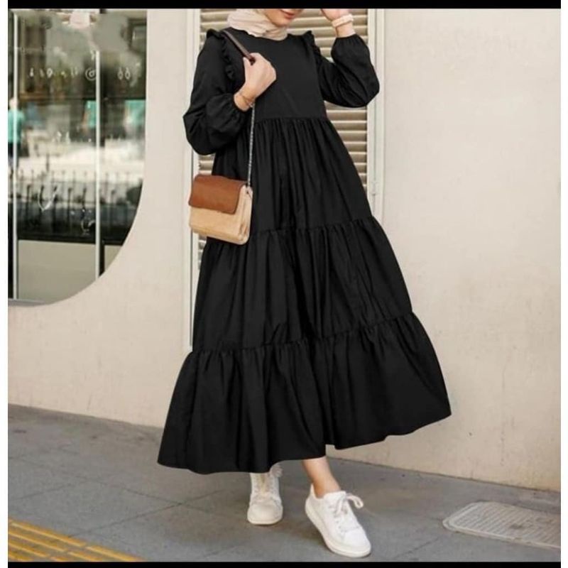 KAERA MIDI DRES POLOS TERBARU DRES JUMBO TERLARIS GAMIS GANTUNG TERMURAH MIDI DRES KONDANGAN BAJU DRES MASA KINI BAJU POLOS TERPAFORIT OOTD TIKTOK GAMIS REMAJA KASUAL PROMO COD