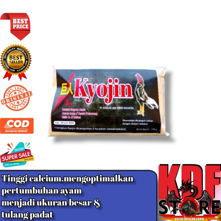 Kyojin Saset Kemasan 190 Gram Pakan Ayam Bangkok Pakan Ayam Lancuran Dewasa Plus Vitamin dan Mineral