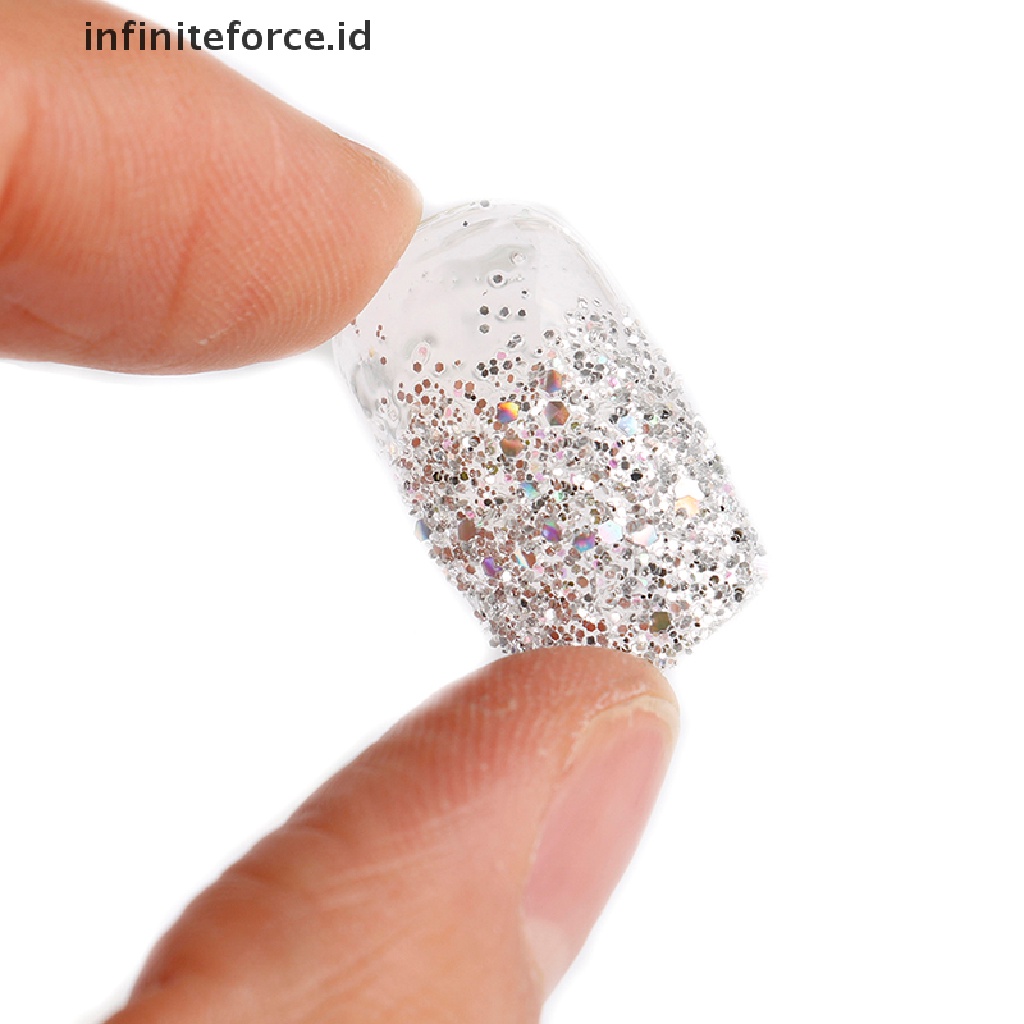 Infiniteforce.id 24pcs / Set Kuku Palsu Full Cover Bahan Akrilik Untuk Nail Art