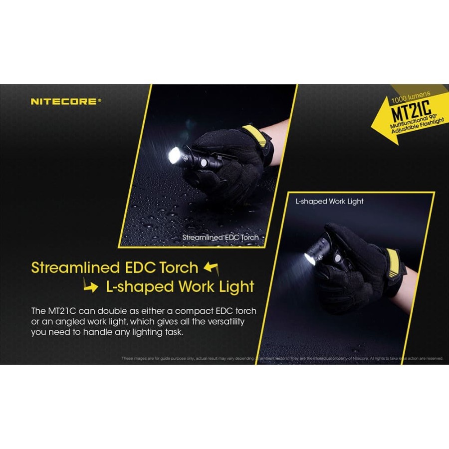 NITECORE MT21C Senter LED CREE XP-L HD V6 1000 Lumens - Black