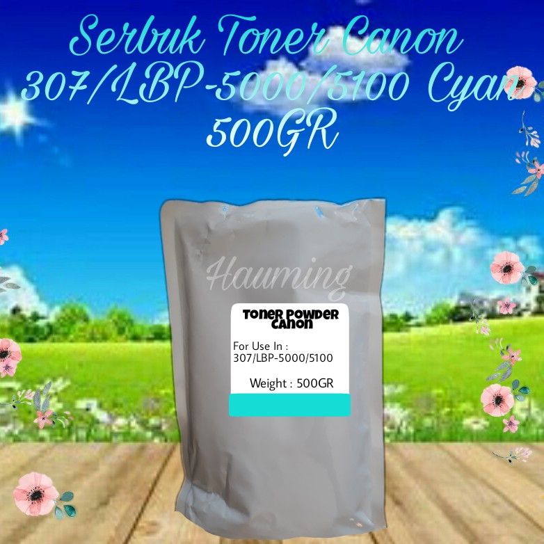 Serbuk Toner Canon CRG-107 307 707 CRG307 CRG707 LBP-5000 5100 LBP5000 LBP5100 Cyan 500gr