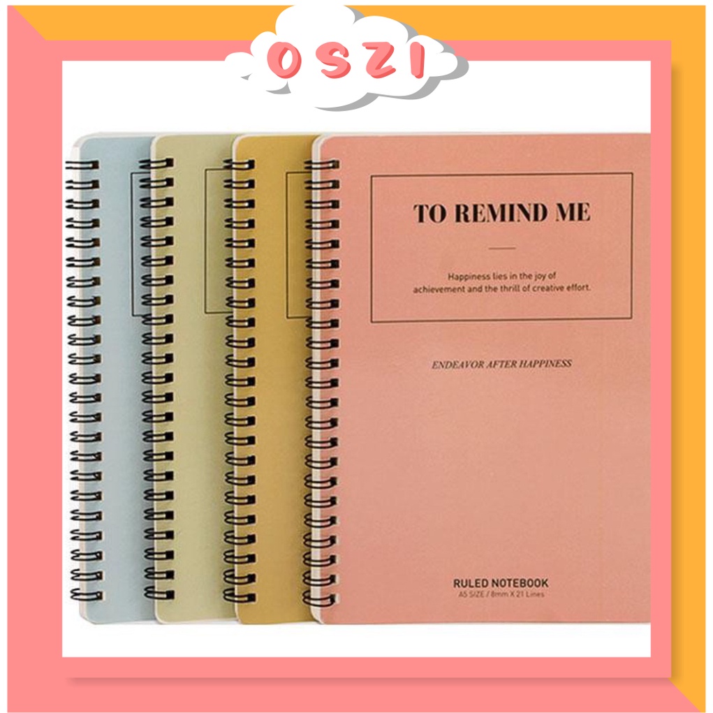 

❄ OSZI ❄ Buku Teks Dengan Ujung Bentuk Spiral A5 dan B5 60 Halaman S007 S008