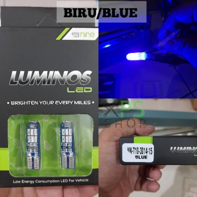 luminos lampu T10 15 mata titik standby blue, yellow, merah