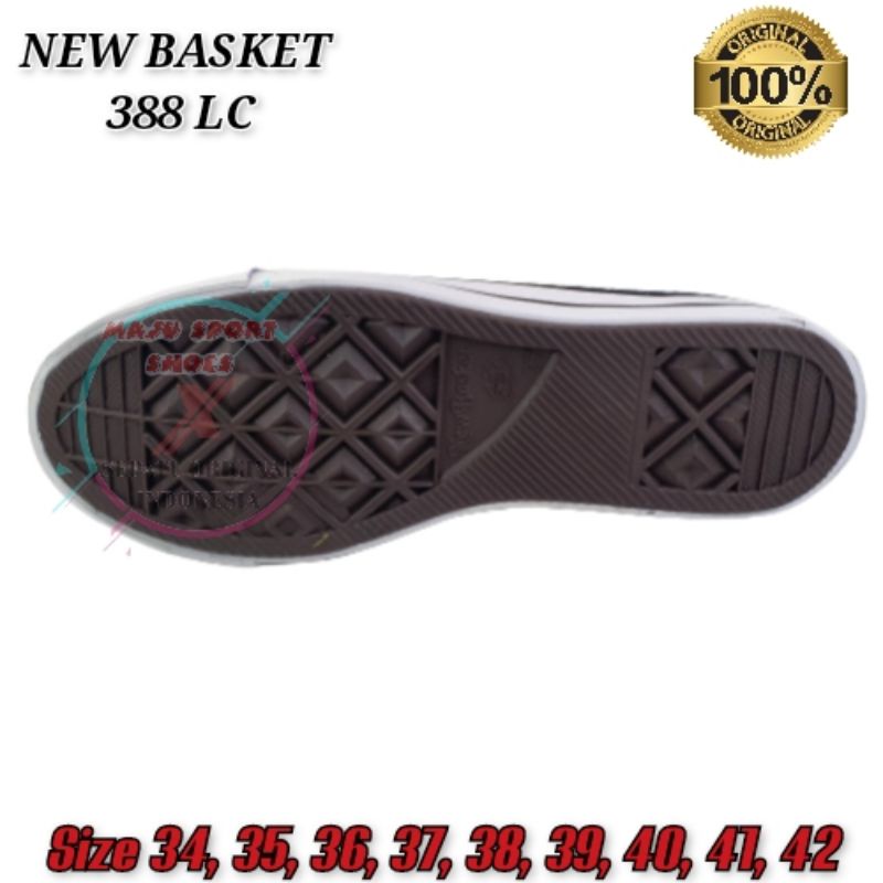 NEW BASKET LC PENDEK HITAM PUTIH - SEPATU ORIGINAL NEW BASKET PENDEK / SEPATU SEKOLAH HITAM PUTIH / SEPATU NEW BASKET RESLETING / SEPATU NEW BASKET PENDEK HITAM PUTIH