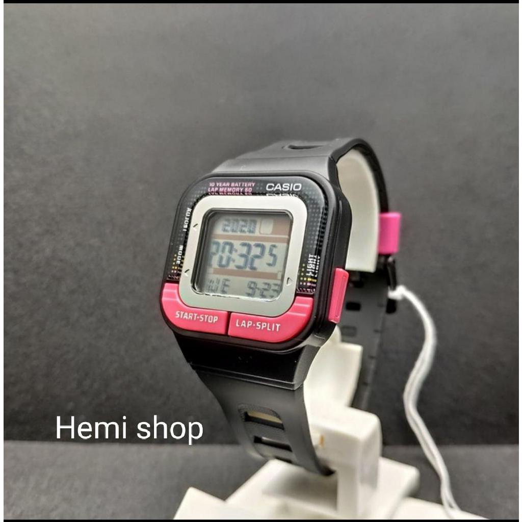 Jam Tangan Wanita fashion wanita jam original CASIO Digital Strap Karet Hitam SDB-100-1B Original