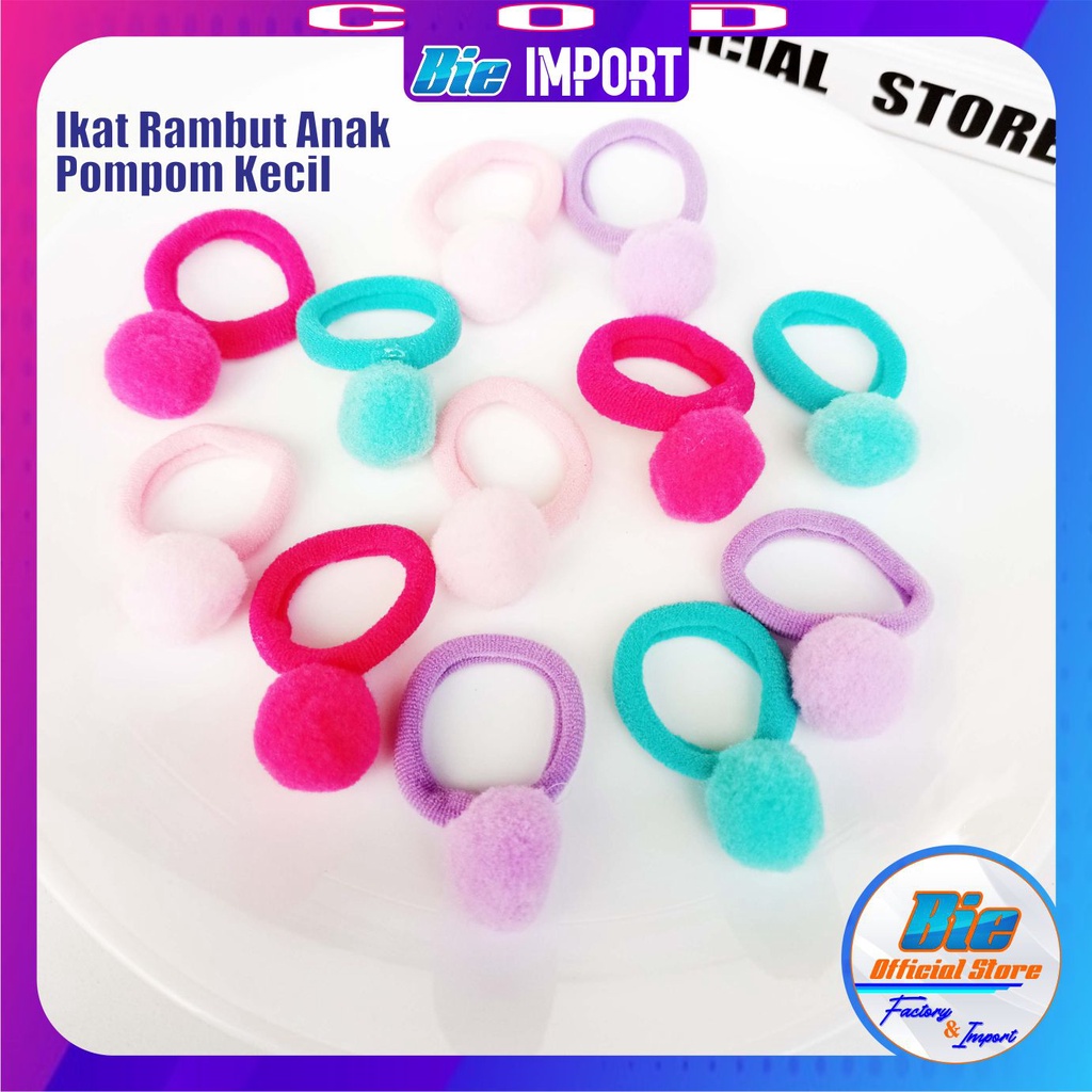 Ikat Rambut Anak Donat Pompoms Korean Style Impor Best Seller