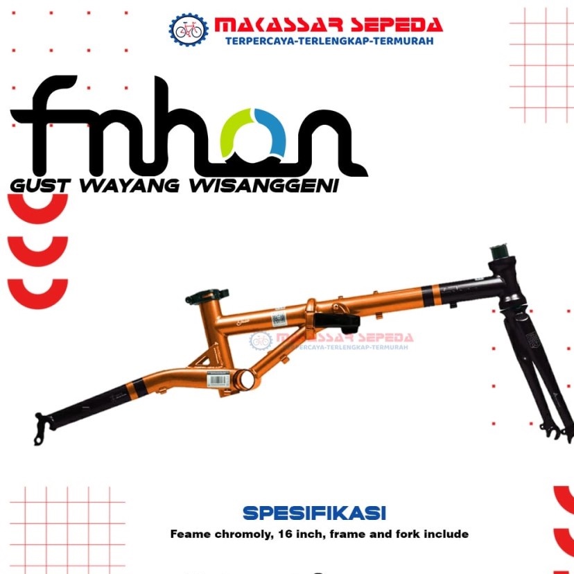 FRAME SEPEDA FNHON GUST WAYANG WISANGGENI DISCBRAKE