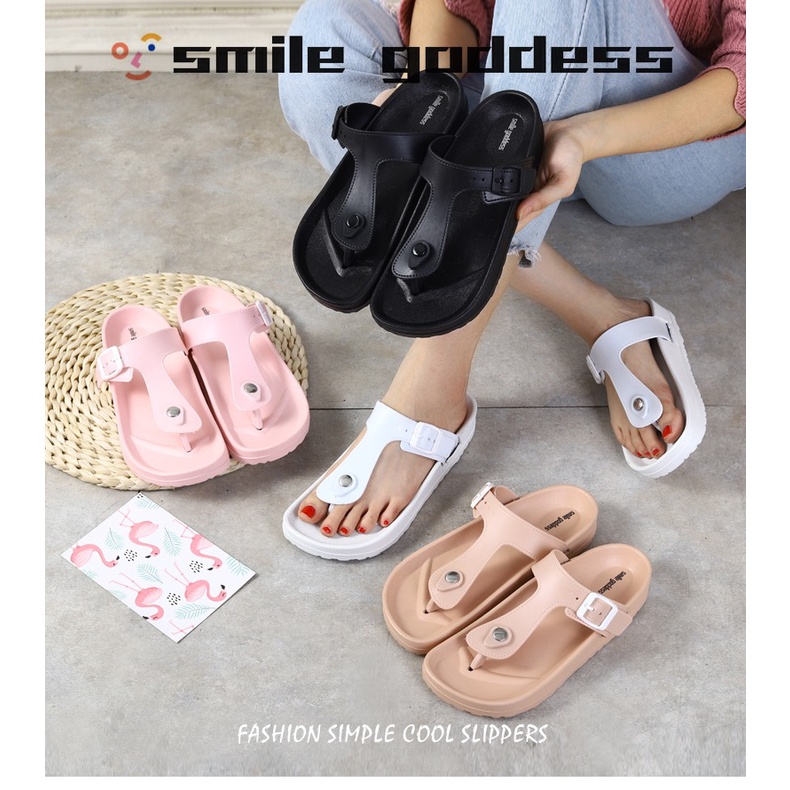 ♥DPS829♥ S30 Sandal Jepit Wanita Sendal Teplek Slip Flat Fashion