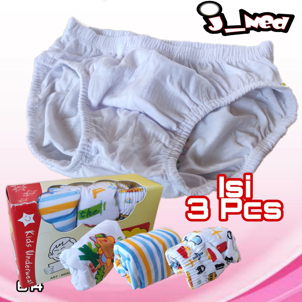 J614T (ISI 3PCS) CELANA DALAM ANAK PRIA AGREE NGSC-15 SIZE S - XL (2 - 11 TH)