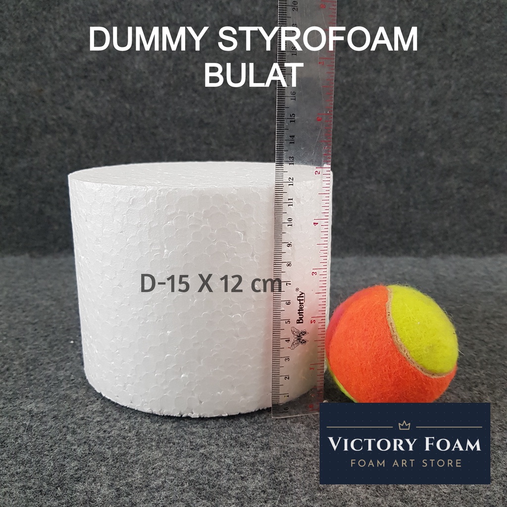 Dummy Styrofoam Bulat D. 15cm x 12cm