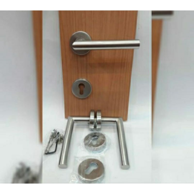 Paket Lengkap Handle Roses + Kunci Stainless SUS 304/Paket Kunci Komplit Gagang Stainless/