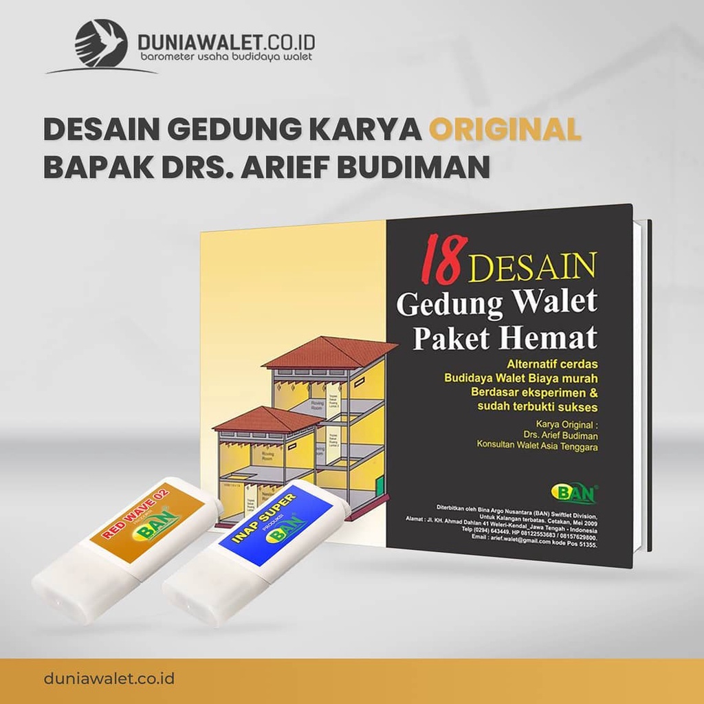 Jual 18 Desain Gedung Walet Paket Hemat Buku Budidaya Walet Duniawalet BAN Bina Agro Nusantara Indonesia Shopee Indonesia