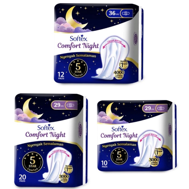 softex comfort night pembalut malam