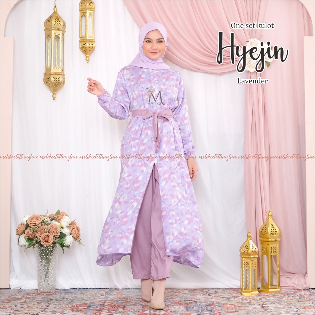 Pusat Mukena Indonesia - One Set Tunik Kulot Muslim Korea Hyejin-LILAC