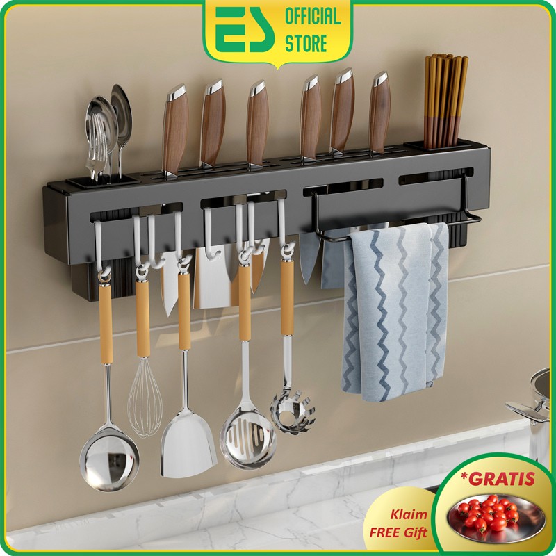 ES Rak Dapur Gantung Stainless Steel Tempat Taruh Sendok ES Rak Dapur Gantung Stainless Steel Tempat Taruh Sendok