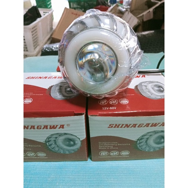 lampu depan projie LED mini model kipas