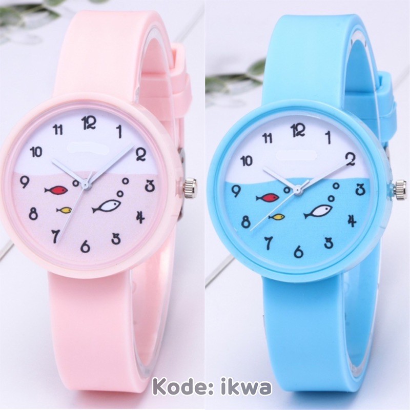 jam tangan fashion ikan ikwa jam tangan wanita analog