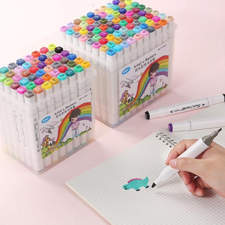 

(H-ECE} (☀} Touch Spidol Dual Side Fine Art Marker 12 / 24 / 30 / 36 / 40 / 48 / 60 / 80 / 168 / double headed marker set Multi Color (terviral}