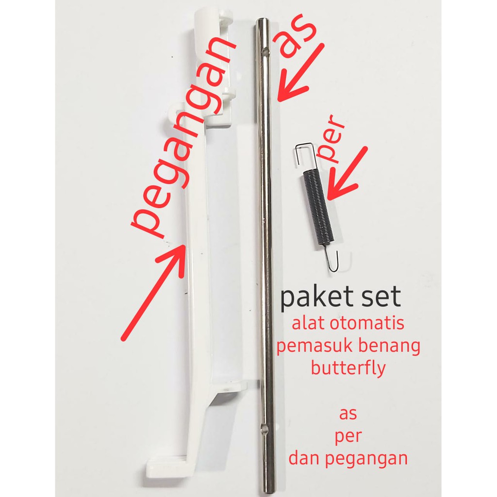 pegangan alat pemasuk benang otomatis mesin jahit butterfly portable