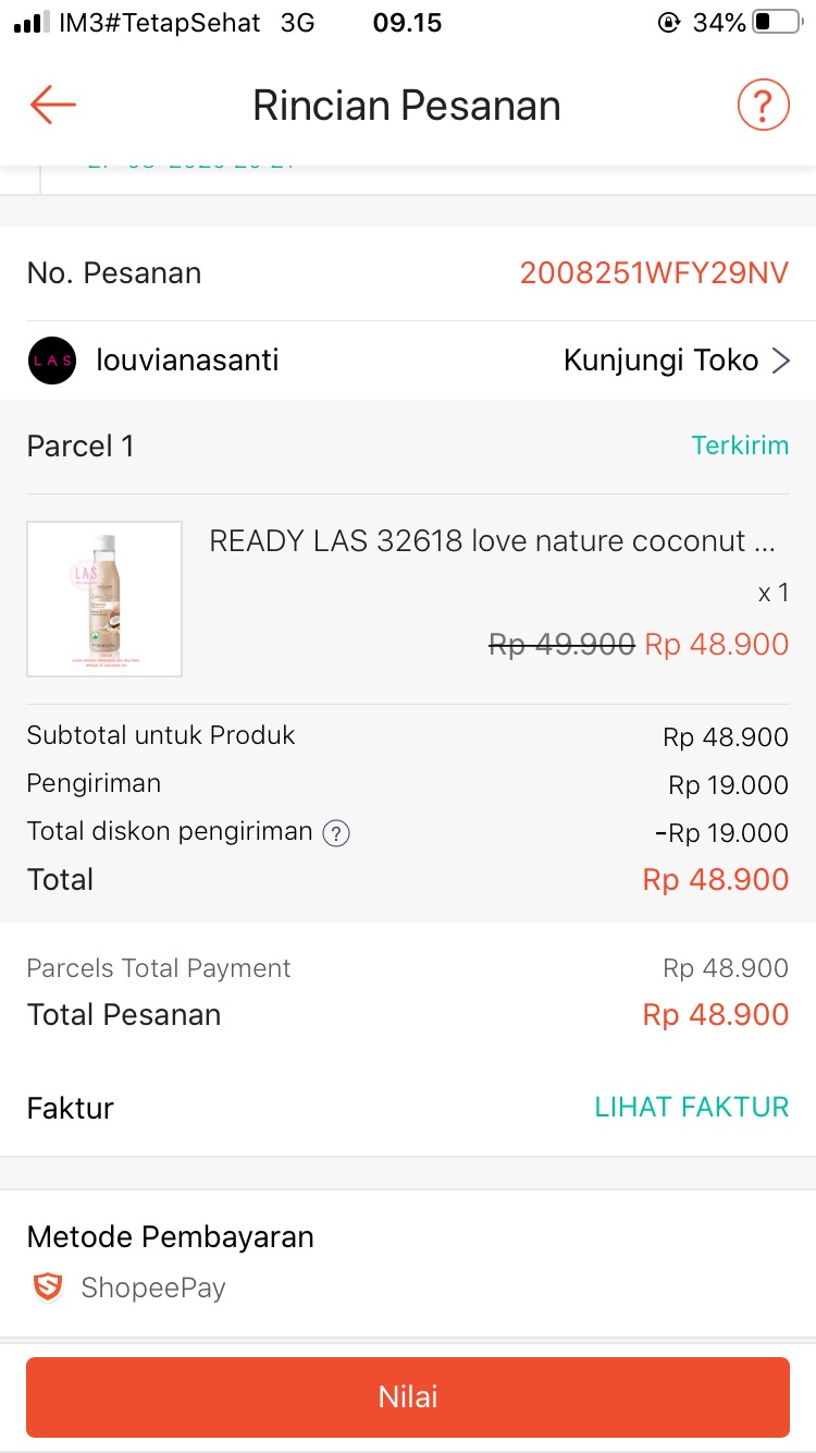 Las 32618 Coconut Shampoo {love Nature}