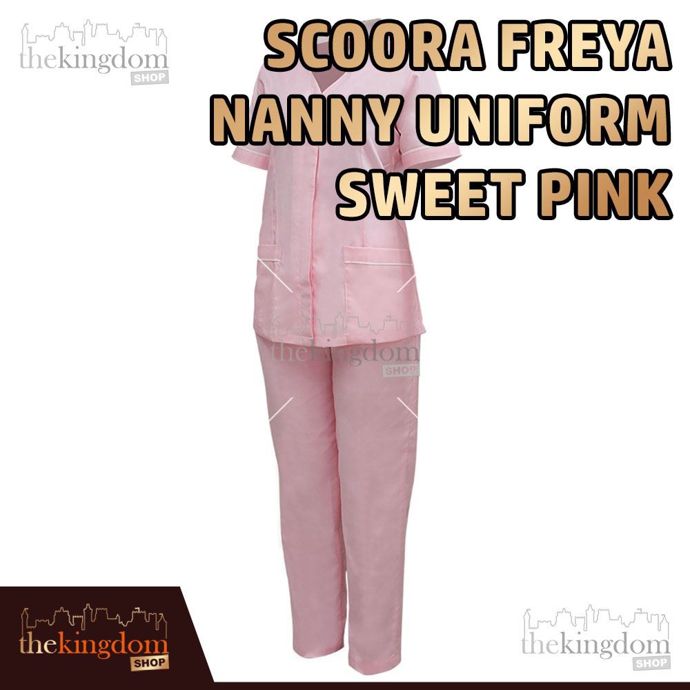 Jual Scoora Freya Nanny Uniform Sweet Pink Baju Seragam Suster Perawat