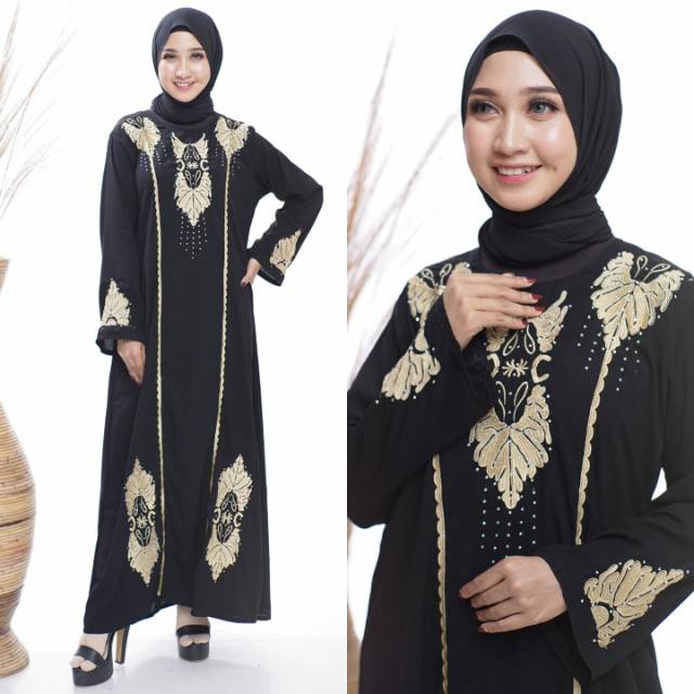 Abaya hitam murah Abaya hitam polos abaya bordir gamis abaya Turki gamis abaya hitam terbaru