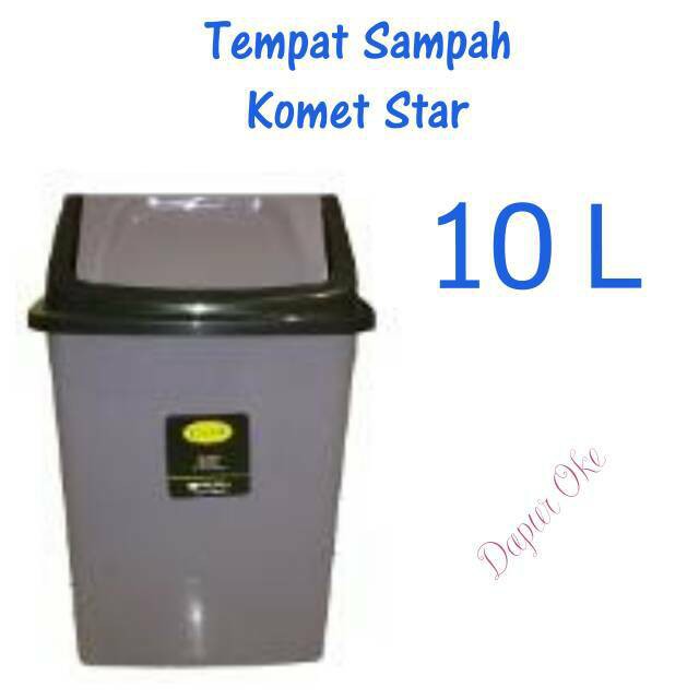 Komet Star Tempat Sampah Tutup 10 Lt  Shopee Indonesia