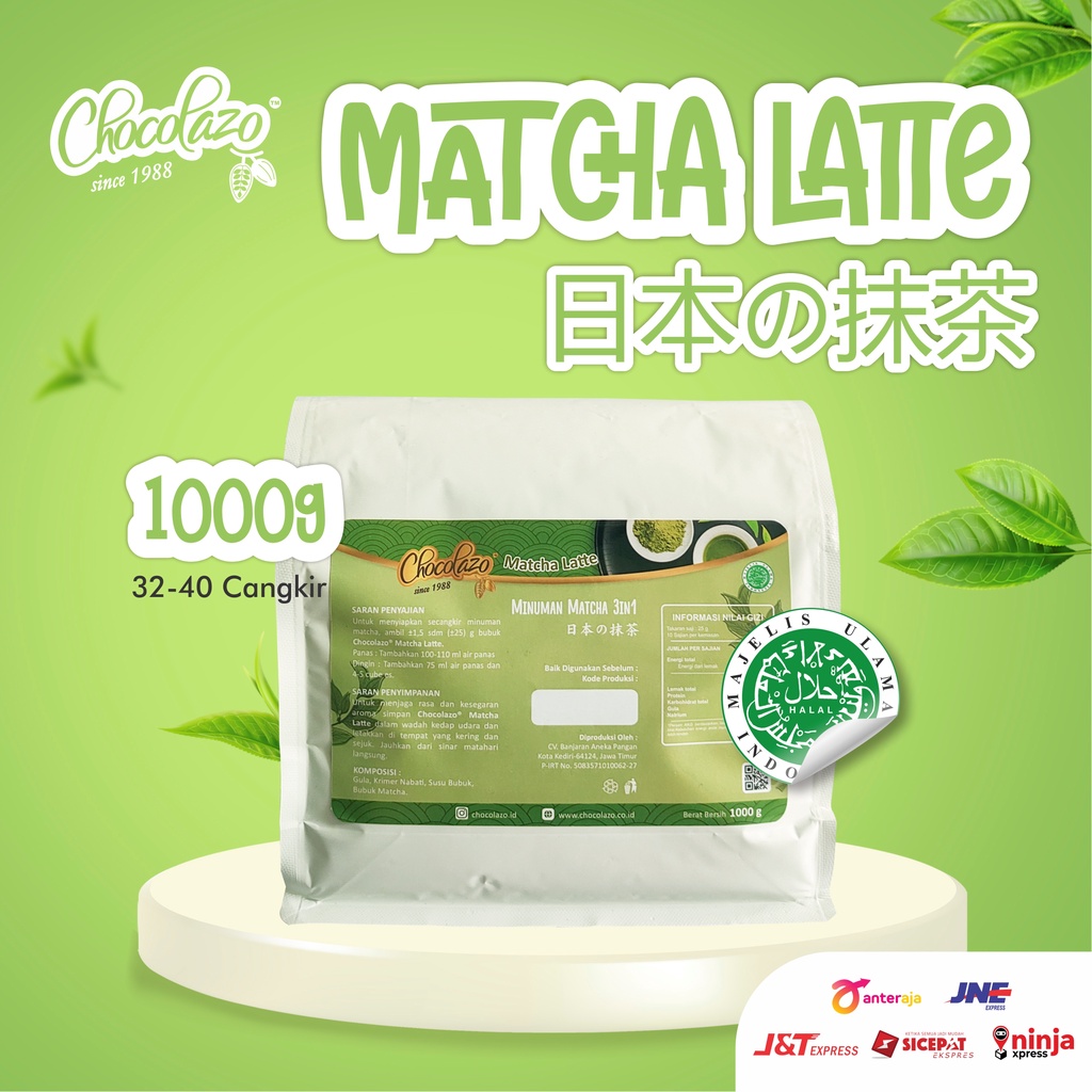 

CHOCOLAZO MATCHA LATTE POWDER 1KG BUBUK MINUMAN GREENTEA SIAP SEDUH MATCHA POWDER KILOAN ASLI JEPANG