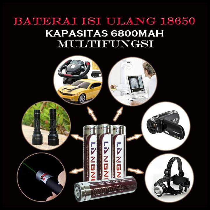 Buruan Beli Eelic Bat-18650 -6800Mah Baterai 18650 Kapasitas 6800 Mah Baterai Isi