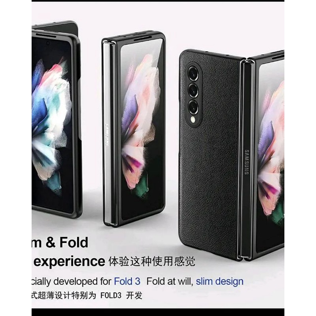 Case Samsung Z Fold 3 Case Premium Kulit Jeruk