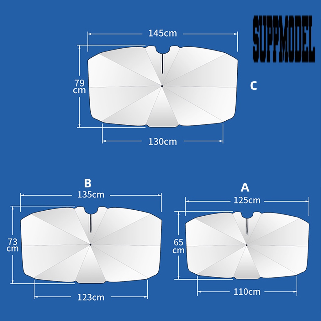 &lt; Auto sunshade &gt; Payung Kaca Depan Mobil Lipat Kuat Tahan Lama