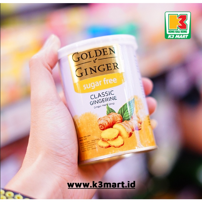 

Golden Ginger Can Sugar Free Classic Ginggerine Candy 150gr