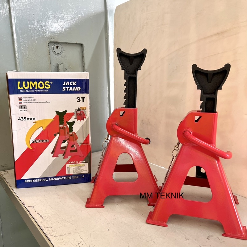 Jack Stand 3 Ton Set 2pcs LUMOS Tahanan Dongkrak 3Ton Penahan Mobil Dongkrak