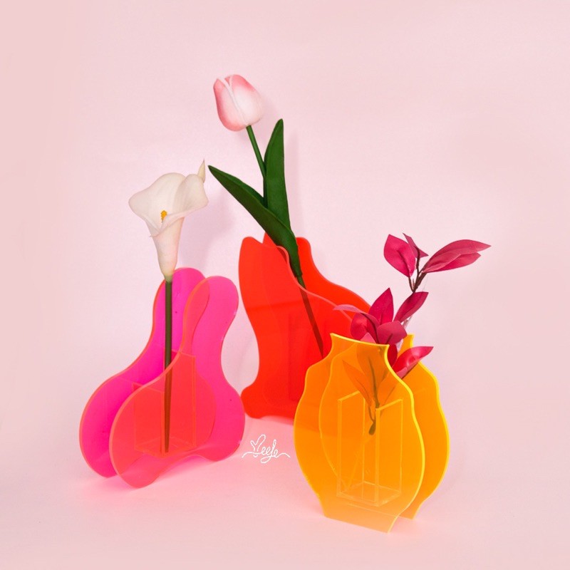 Acrylic vase  | Vas bunga akrilik neon