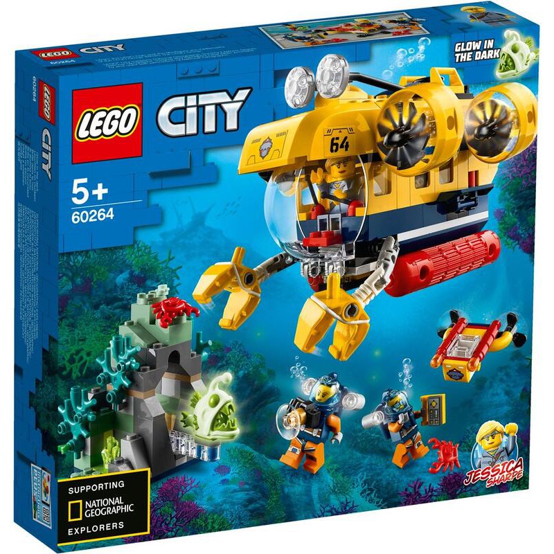 Lego City Mainan Kapal Selam Seri Ocean Exploration 60264 Lego City Mainan Kapal Selam Seri Ocean Exploration 60264