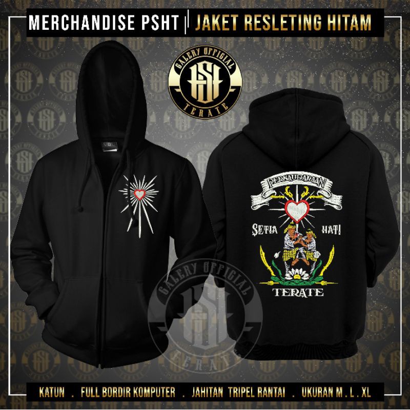 JAKET SLETING HITAM PSHT JAKET BORDIR PSHT HODIE BORDIR PSHT JAKET TERATE